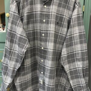 Ralph Lauren Black and White Plaid Shirt